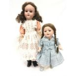 Armand Marseille (Germany) bisque head doll impressed 'Made in Germany 390 A6M' with sleeping