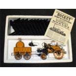 HORNBY G100 Gauge 3 1/2" Stephensons Rocket live Steam Train Set comprising an 0-2-2 Rocket and