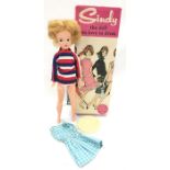 Pedigree (England) Sindy, c.1960's with head marked 'Made in England', blonde hair and weekenders