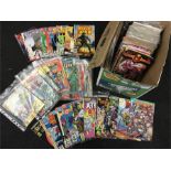 Quantity of assorted comics, includes DC and Marvel. (150 approx.)