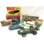 Selection of plastic toys and kits: Revell 2 Triumph Motorcycle Kits (appear complete, missing