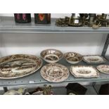 A quantity of Johnsons Historic American china to include Thanksgiving plate, Virginia, New Orleans,