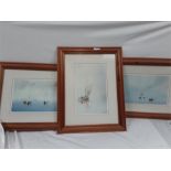 Three Spencer prints depicting boats.