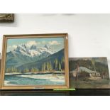 A Canadian picture ‘The Three Sisters’ by EWART together with another.