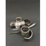 A quantity of sterling silver items.