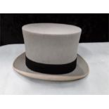 Vintage grey top hat male in box