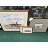 A collection of four watercolours of boats by Morse. Peter Toms and Tucker