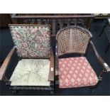 Two padded seated occ chairs.