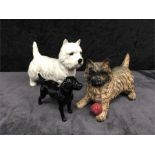 Beswick: A West Highland terrier together with a Great Dane and a Rough Terrier.