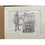 A framed sketch print of Only Fools and Horses “Today’s Bargain”.