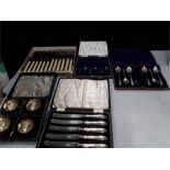 A quantity of plate and silver cutlery etc.