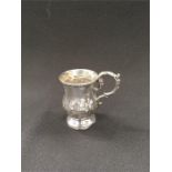 A silver cup.