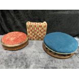 Three Victorian footstools.