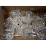 A large quantity of glasses.