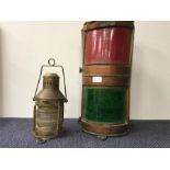 Two decorative nautical brass vintage style lights.