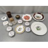 A quantity of ornamental plates and other china, includes Wedgwood and Royal Worcester