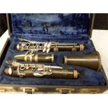 A boxed Chinese singe clarinet.