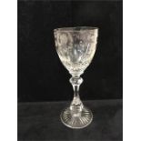 A boxed Royal Doulton Margaret Thatcher crystal glass goblet.