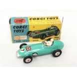 Corgi Toys 152S BRM Formula 1 Grand Prix Racing Car in turquoise with RN '7' and Union Jack bonnet