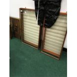 Two glass fronted display cabinets with glass shelves. Ideal for displaying model railway or diecast