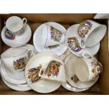 Six Coronation cups and saucer sets.