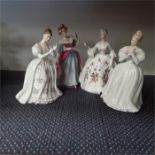 Four Royal Doulton figurines; Summer Rose, Diana, Amy and Denise.