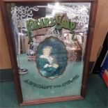 A Pears Soap advertising mirror together with a box of place mats depicting Beatrix Potter animals.