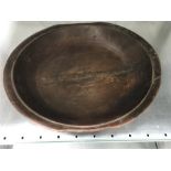An antique turned wooded Afgan or Indian bowl.