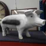 A model of a plastic pig.