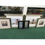 Six various framed pictures. inc night and day , Provance, nudes