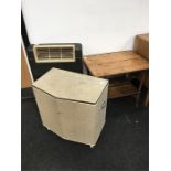 A 1950's style table together with a vintage Cannon gas heater (display only) and a 1960's small