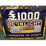 Enamel “Sunlight Soap” Sign.