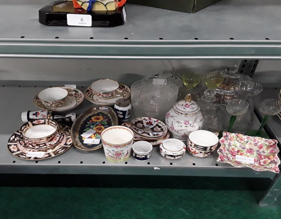 A quantity of china and glass to include Crown Derby.