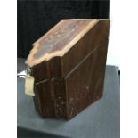 A 19th century mahogany knife box with interior section. (A/f).