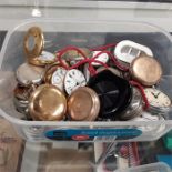 A box of pocket watches.