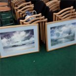 Two watercolours of local scenes by Barry Kavanagh together with a jug.