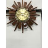 A 1970’s Anstey and Wilson sunburst clock.