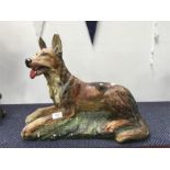 A chalk carved Alsatian ornament