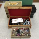A collection of fashion jewellery and boxes.