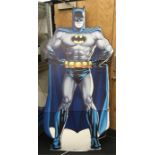 Large Batman shop display card standee. Height 195cm, width 92cm approx.