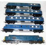 TRIANG Blue Pullman Set and Class 37 Diesel - Blue Pullman R555/556 Power and Dummy Cars and 2 x