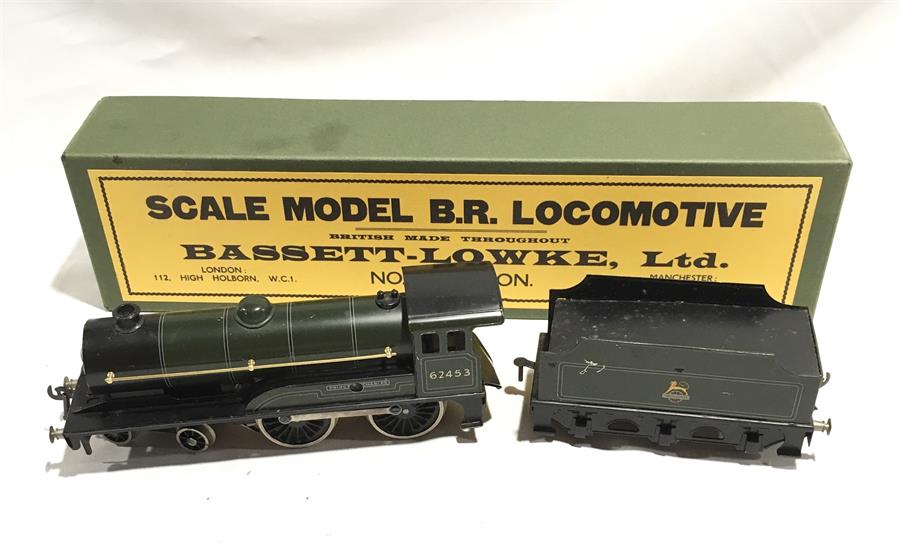 Bassett-Lowke 3313 BR Green C/W 4-4-0 'Prince Charles' # 62453. Scratch marks to Tender sides and