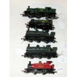 HORNBY/MAINLINE 3 x LNER/GNR Green 0-6-0T's and 2 x Industrial 0-4-0T's - all Serviced 3/2018 -