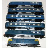 TRIANG R758 BR Blue Hymek # D7063 - VG -and R555/R556 Blue Pullman Power and Dummy Cars and 3 x