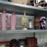 A collection of six various china vases.