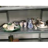 A collection of assorted china including Royal Albert Country Roses.