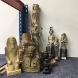 A collection of Egyptian tourist items
