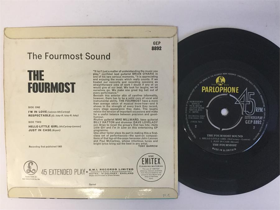 The Fourmost Sound EP Vinyl 7” Record. A great beat single on Parlophone GEP 8892 from 1963. 4 - Image 2 of 2