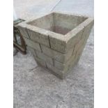 A large concrete planter.