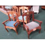 A set of four nurserie chairs.